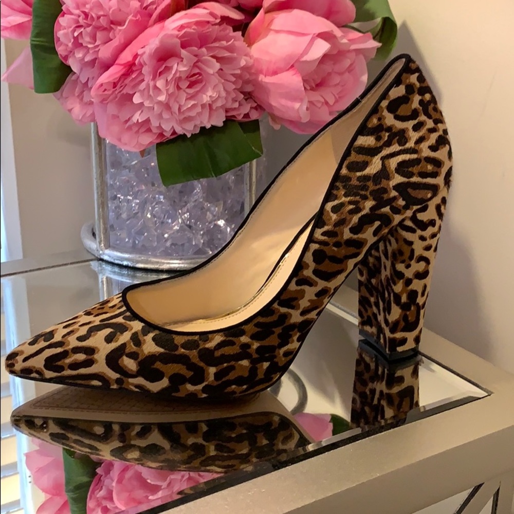 Jessica Simpson leopard calf hair US 10 new.